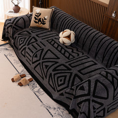 Boho Plush Couch Cover Bohemian Throw Blanket Decor Covers Sofa Chair Furniture Bed - Ornate Home
