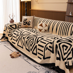 Boho Plush Couch Cover Bohemian Throw Blanket Decor Covers Sofa Chair Furniture Bed - Ornate Home