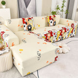 Boho Printed Sofa Slipcover, Stretch Furniture Protector for Sectional L-Shaped Sofa - Ornate Home