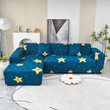 Boho Printed Sofa Slipcover, Stretch Furniture Protector for Sectional L-Shaped Sofa - Ornate Home