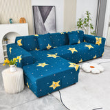 Boho Printed Sofa Slipcover, Stretch Furniture Protector for Sectional L-Shaped Sofa - Ornate Home