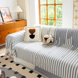 Boho Stripe Sectional Couch Cover Soft Chenille Sofa Slipcovers Blanket on The Sofa for Living Room - Ornate Home