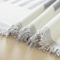 Boho Stripe Sectional Couch Cover Soft Chenille Sofa Slipcovers Blanket on The Sofa for Living Room - Ornate Home