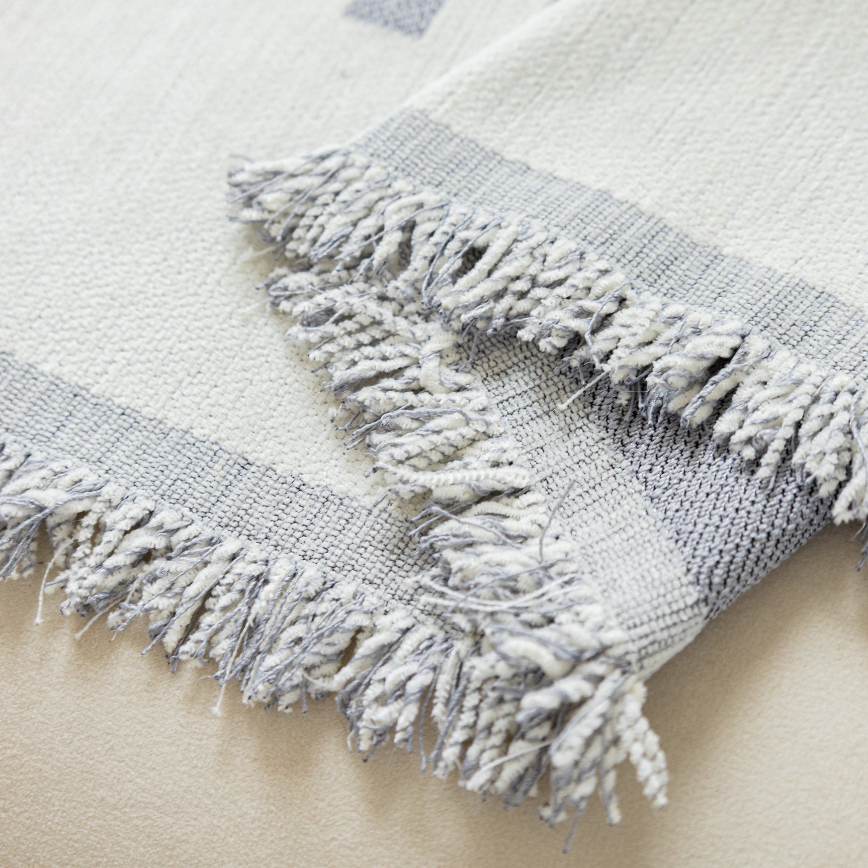 Boho Stripe Sectional Couch Cover Soft Chenille Sofa Slipcovers Blanket on The Sofa for Living Room - Ornate Home