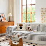 Boho Stripe Sectional Couch Cover Soft Chenille Sofa Slipcovers Blanket on The Sofa for Living Room - Ornate Home