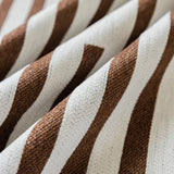 Boho Stripe Sectional Couch Cover Soft Chenille Sofa Slipcovers Blanket on The Sofa for Living Room - Ornate Home