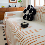 Boho Striped Jacquard Throw Sofa Slipcover Chenille Sofa Throws for Couches for Pets Kids Home Decor - Ornate Home
