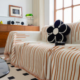 Boho Striped Jacquard Throw Sofa Slipcover Chenille Sofa Throws for Couches for Pets Kids Home Decor - Ornate Home
