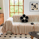 Boho Striped Jacquard Throw Sofa Slipcover Chenille Sofa Throws for Couches for Pets Kids Home Decor - Ornate Home