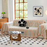 Boho Striped Jacquard Throw Sofa Slipcover Chenille Sofa Throws for Couches for Pets Kids Home Decor - Ornate Home