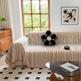 Boho Striped Jacquard Throw Sofa Slipcover Chenille Sofa Throws for Couches for Pets Kids Home Decor - Ornate Home