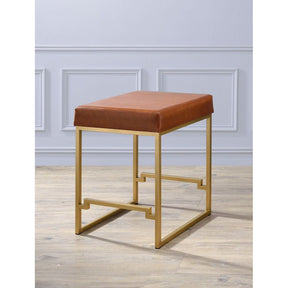 Boice Light Brown/Gold Counter Height Stool - Ornate Home