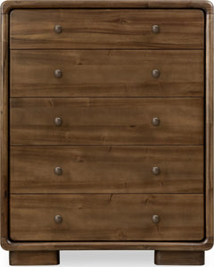 Boka Impala Five Drawer Acacia Wood Chest - Ornate Home