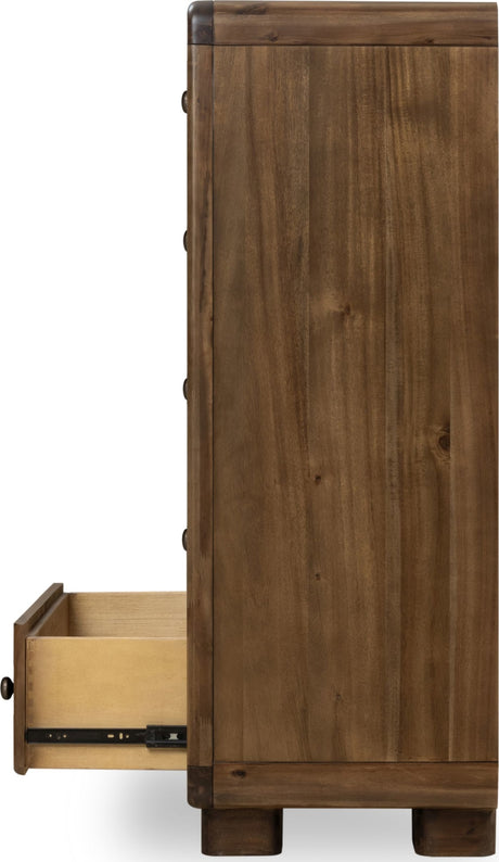 Boka Impala Five Drawer Acacia Wood Chest - Ornate Home