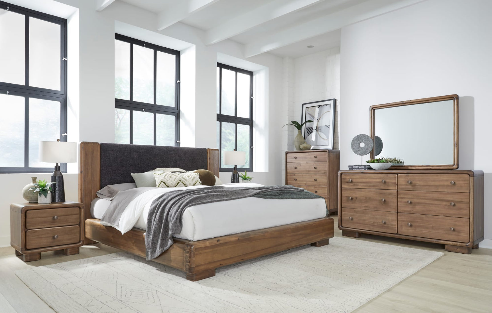 Boka Impala Five Drawer Acacia Wood Chest - Ornate Home