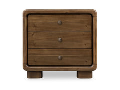 Boka Impala Three Drawer Acacia Wood Nightstand - Ornate Home