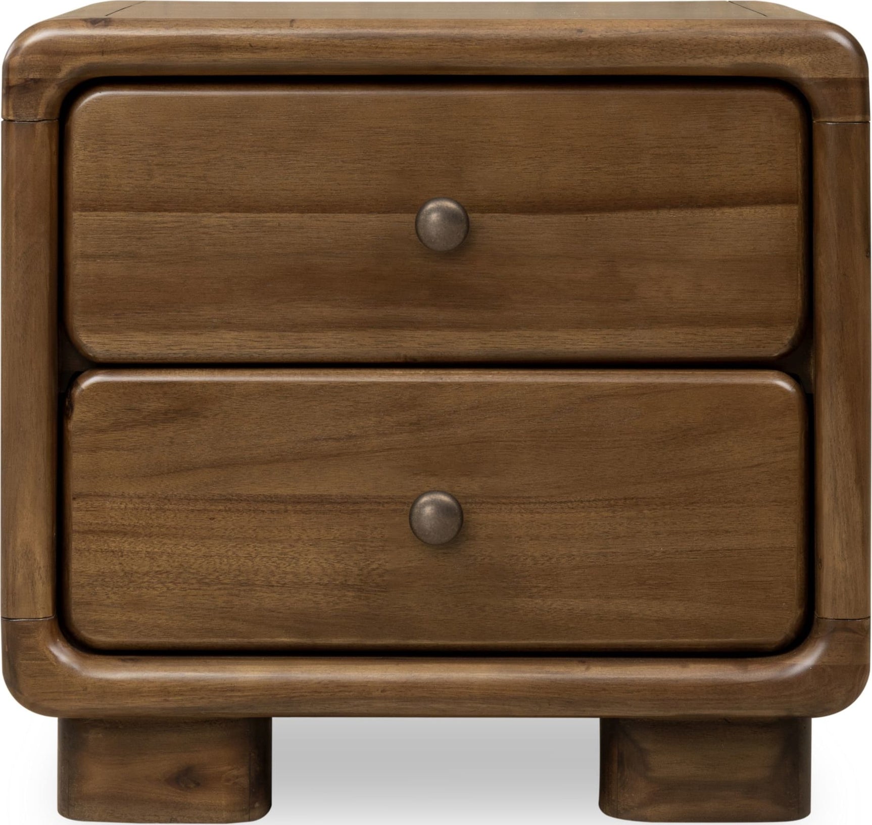 Boka Impala Two Drawer Acacia Wood Nightstand - Ornate Home