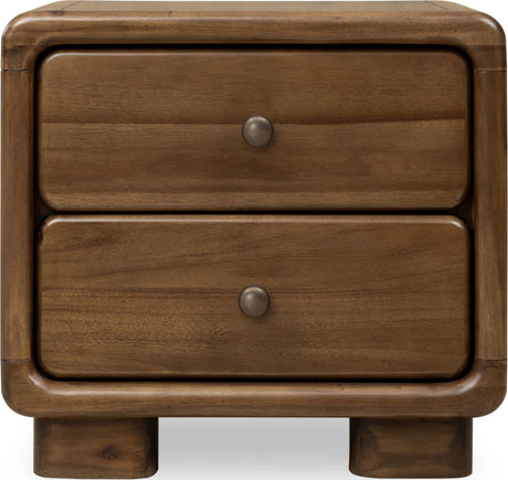 Boka Impala Two Drawer Acacia Wood Nightstand - Ornate Home