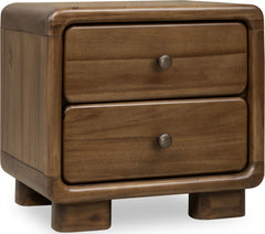 Boka Impala Two Drawer Acacia Wood Nightstand - Ornate Home