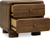 Boka Impala Two Drawer Acacia Wood Nightstand - Ornate Home