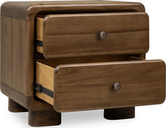 Boka Impala Two Drawer Acacia Wood Nightstand - Ornate Home