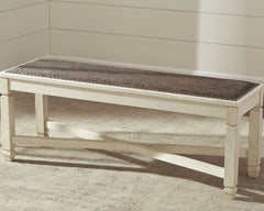 Bolanburg Antiqued White Large UPH Dining Room Bench - Ornate Home