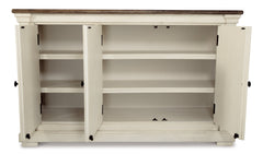 Bolanburg Antiqued White and Weathered Oak Dining Server - Ornate Home