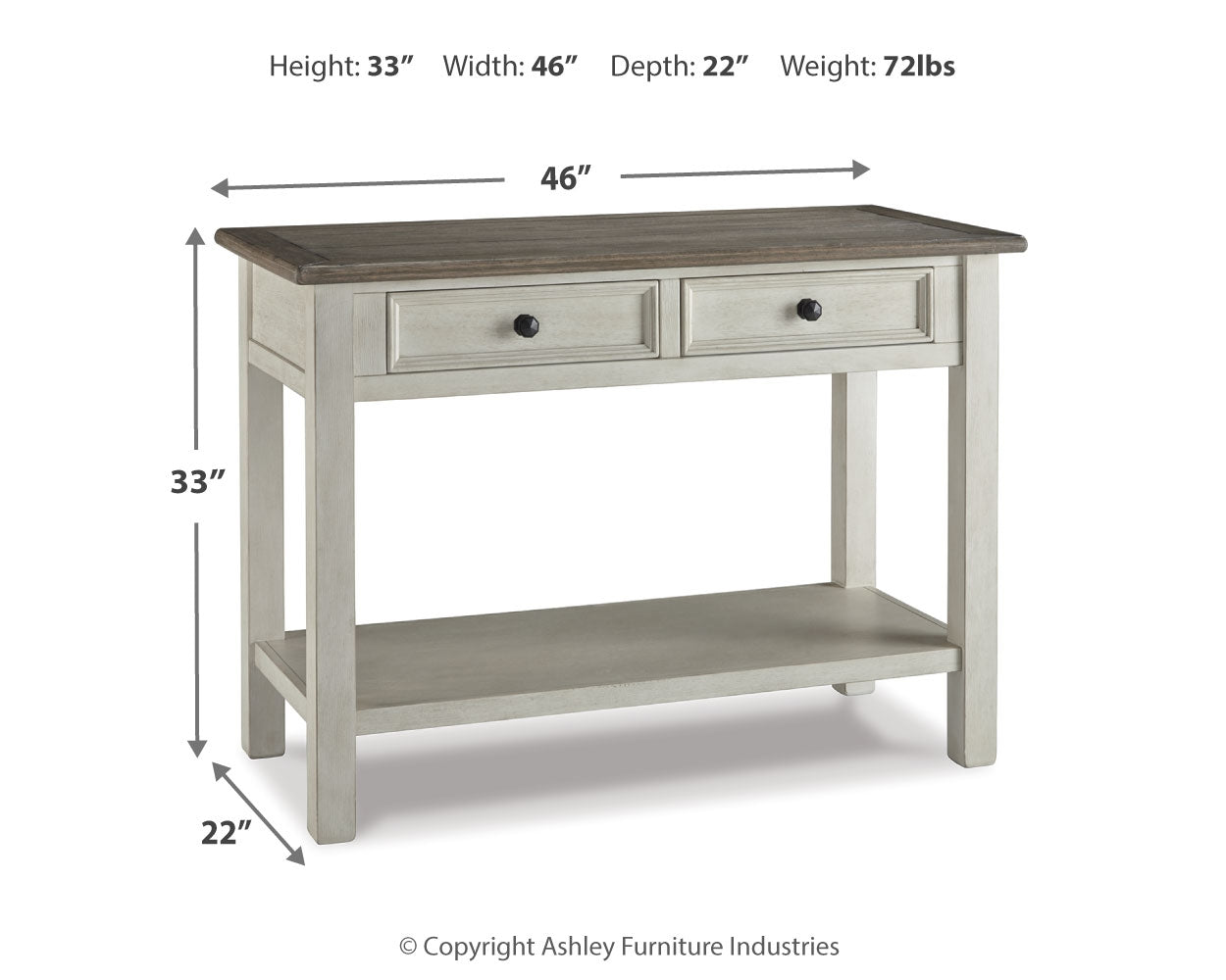 Bolanburg Sofa/Console Table (Online Special Price) - Ornate Home