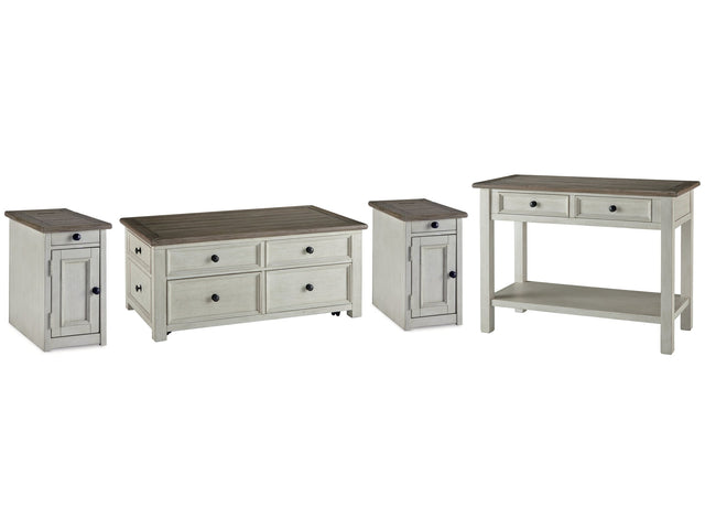 Bolanburg Two-tone Coffee Table and 2 Chairside End Tables with Console (Online Special Price) - Ornate Home