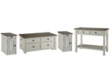 Bolanburg Two-tone Coffee Table and 2 Chairside End Tables with Console - Ornate Home