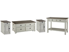 Bolanburg Two-tone Coffee Table and 2 Chairside End Tables with Console - Ornate Home