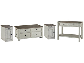 Bolanburg Two-tone Coffee Table and 2 Chairside End Tables with Console - Ornate Home