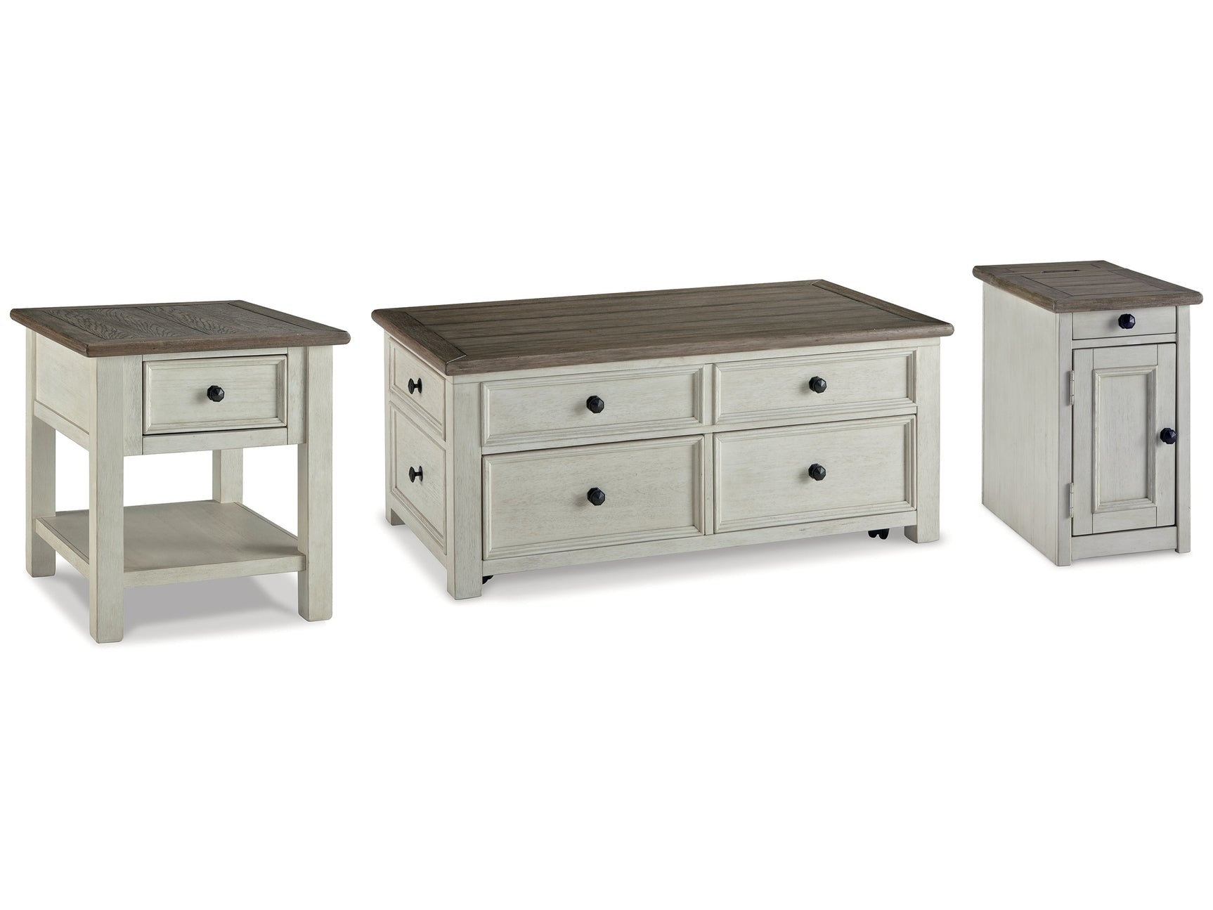 Bolanburg Two-tone Coffee Table w/End Table & Chairside End Table - Ornate Home