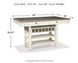 Bolanburg Two-tone Counter Height Dining Table and 4 Barstools - Ornate Home