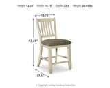 Bolanburg Two-tone Counter Height Dining Table and 4 Barstools and Bench (Online Special Price) - Ornate Home