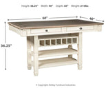 Bolanburg Two-tone Counter Height Dining Table and 4 Barstools and Bench - Ornate Home