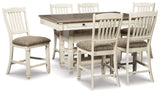 Bolanburg Two-tone Counter Height Dining Table and 6 Barstools with Server (Online Special Price) - Ornate Home