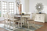 Bolanburg Two-tone Counter Height Dining Table and 6 Barstools with Server (Online Special Price) - Ornate Home