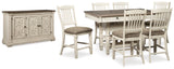 Bolanburg Two-tone Counter Height Dining Table and 6 Barstools with Server - Ornate Home