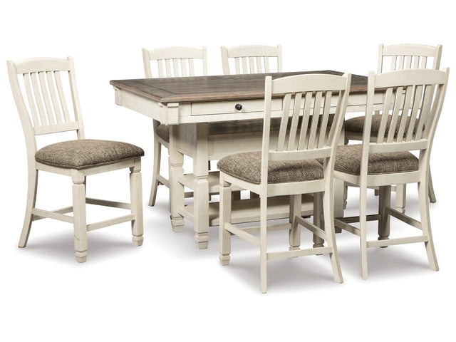 Bolanburg Two-tone Counter Height Dining Table w/6 Barstools (Online Special Price) - Ornate Home
