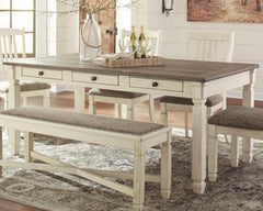 Bolanburg Two-tone Dining Table, 2 Chairs, 2 Side Chairs and Bench - Ornate Home