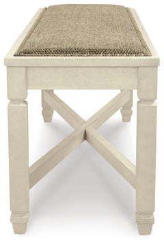 Bolanburg Two-tone Dining Table, 4 Chairs, Bench, Server and Display Cabinet - Ornate Home