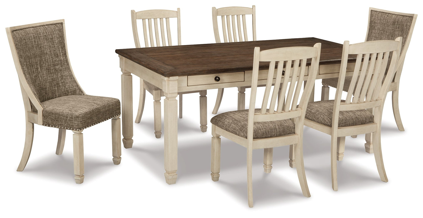 Bolanburg Two-tone Dining Table and 6 Chairs with Server (Online Special Price) - Ornate Home