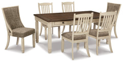 Bolanburg Two-tone Dining Table and 6 Chairs with Server - Ornate Home