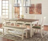Bolanburg Two-tone Dining Table with 4 Chairs and Bench - Ornate Home