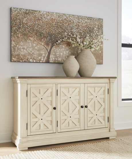 Bolanburg Two-tone Dining Table with 8 Chairs and Bench with Server and 2 Stools - Ornate Home