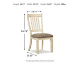 Bolanburg Two-tone Extension Dining Table, 4 Chairs and Bench - Ornate Home