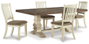 Bolanburg Two-tone Extension Dining Table and 4 Chairs (Online Special Price) - Ornate Home