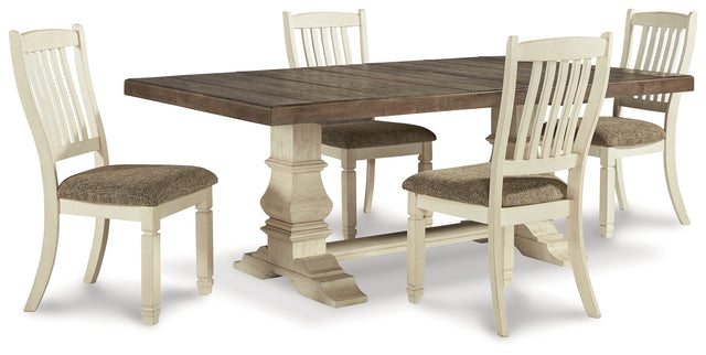 Bolanburg Two-tone Extension Dining Table and 4 Chairs (Online Special Price) - Ornate Home