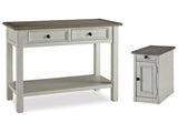 Bolanburg Two-tone Sofa Table and Chair Side End Table - Ornate Home